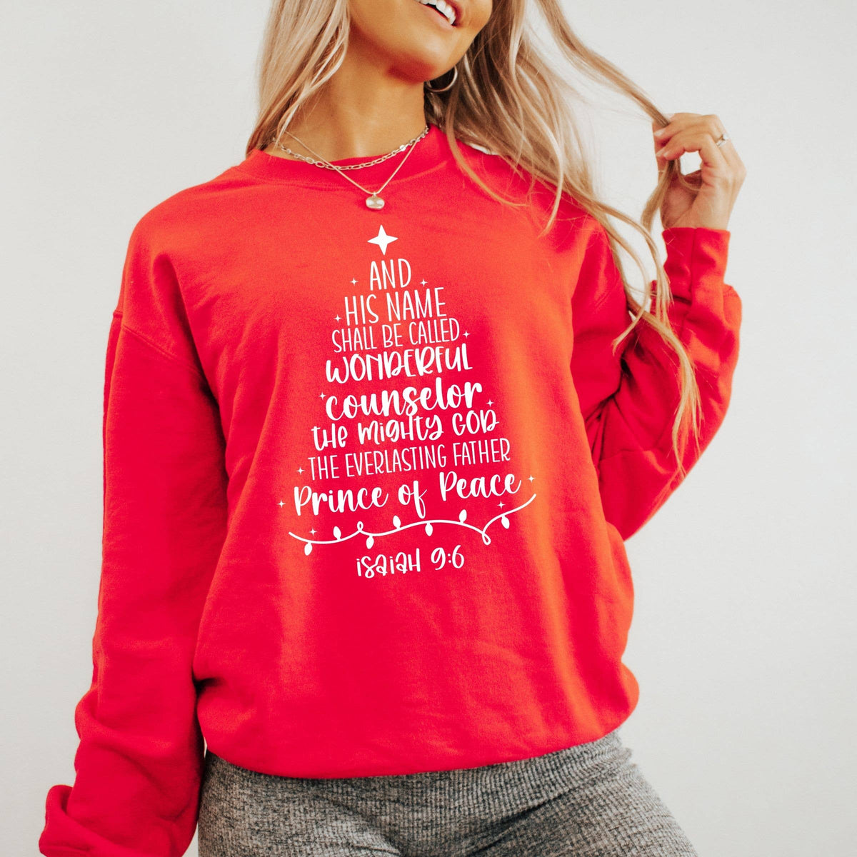 Jesus Is The Reason Christmas Tree Graphic Sweatshirt