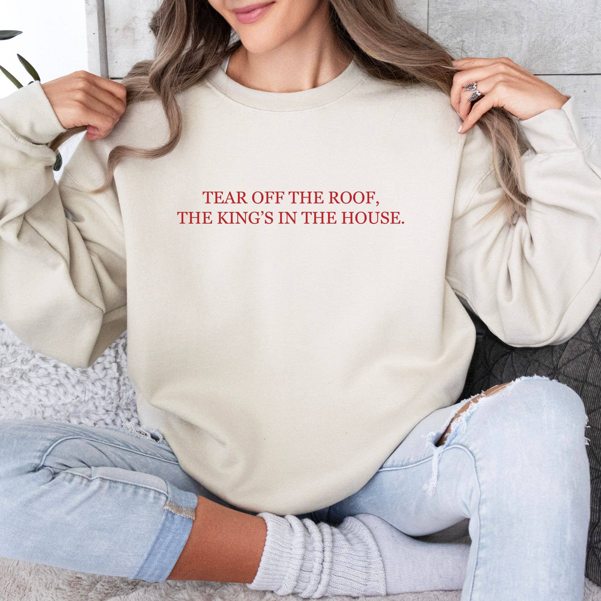 Tear Down the Roof Christian Jesus Fall Graphic Sweatshirt