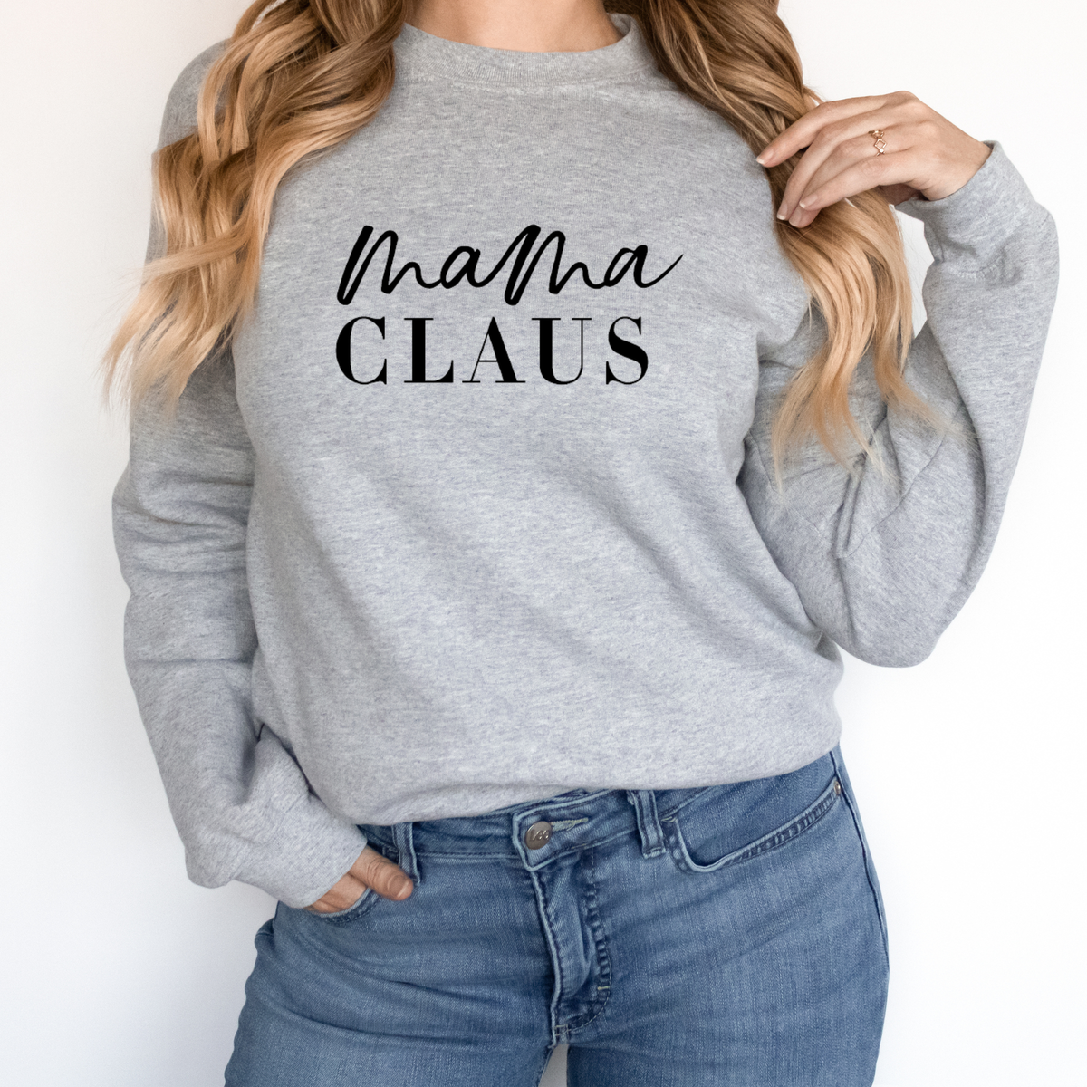 Mama Clause Christmas Sweatshirt - Christmas Graphic Tee