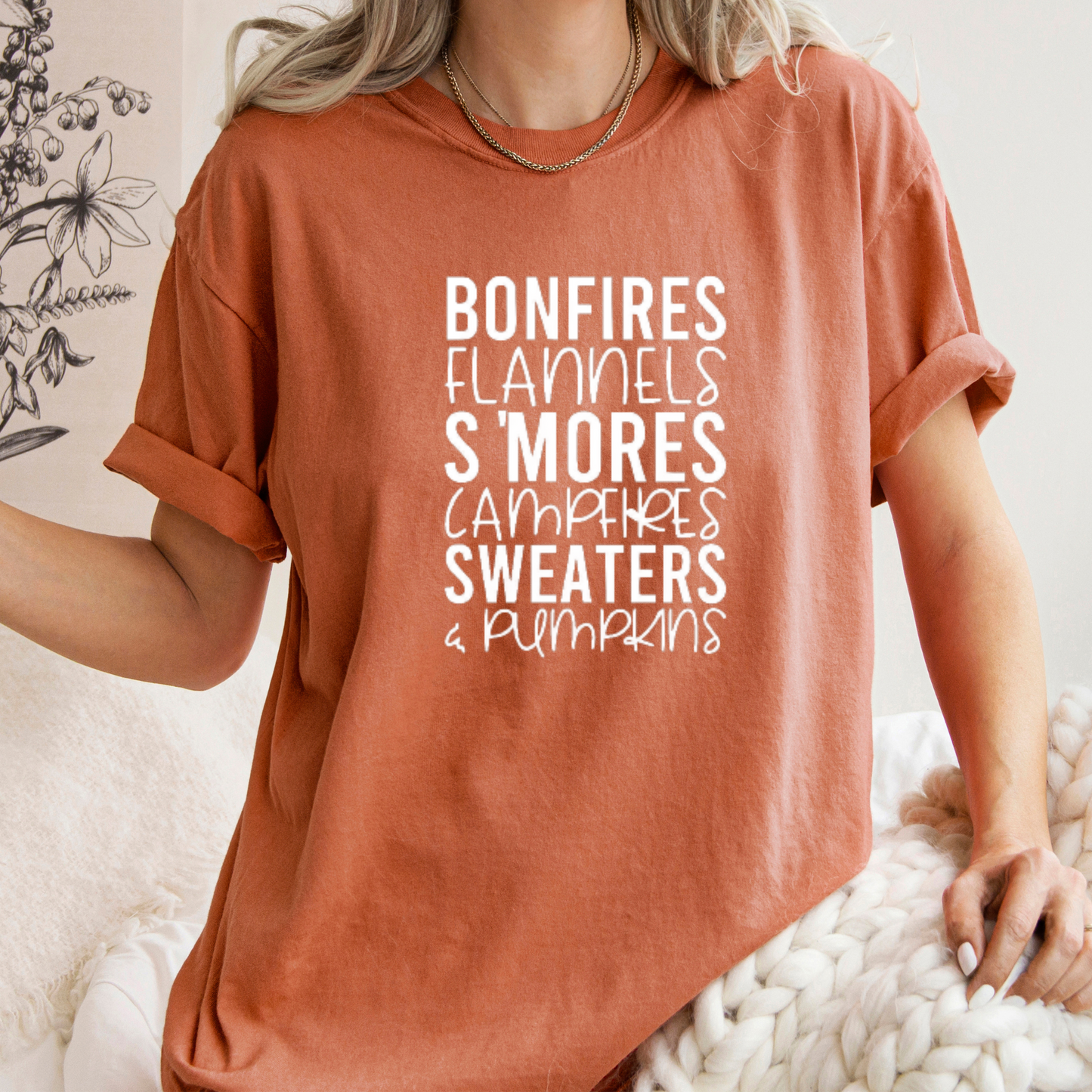 Bonfire and Flannels Tee (Multiple Color Options)