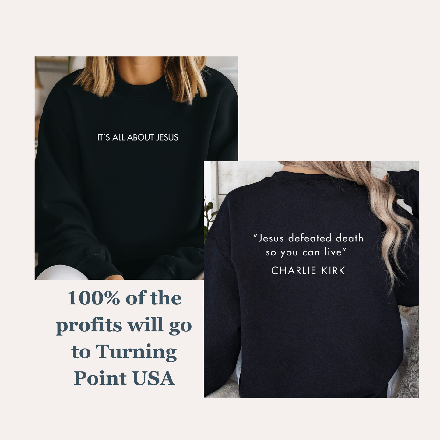 It's All About Jesus Sweatshirt (Multiple Colors)