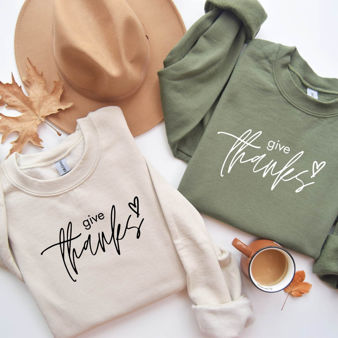 Give Thanks Sweatshirt (Multiple Color Options)