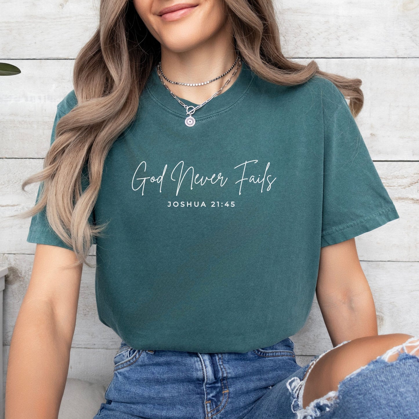 God Never Fails Tee (Multiple Colors)