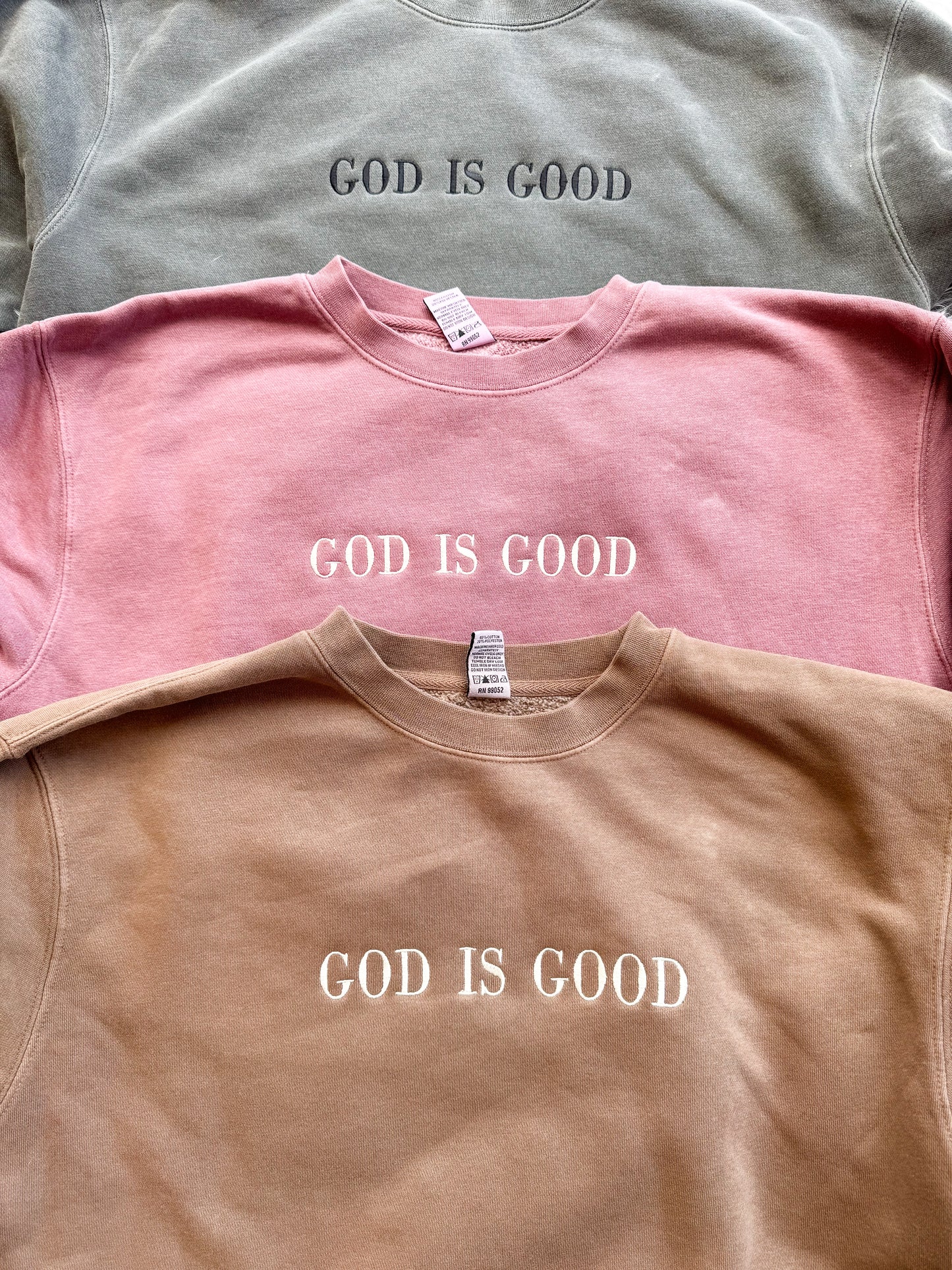 God Is Good Embroidery (Multiple Colors)