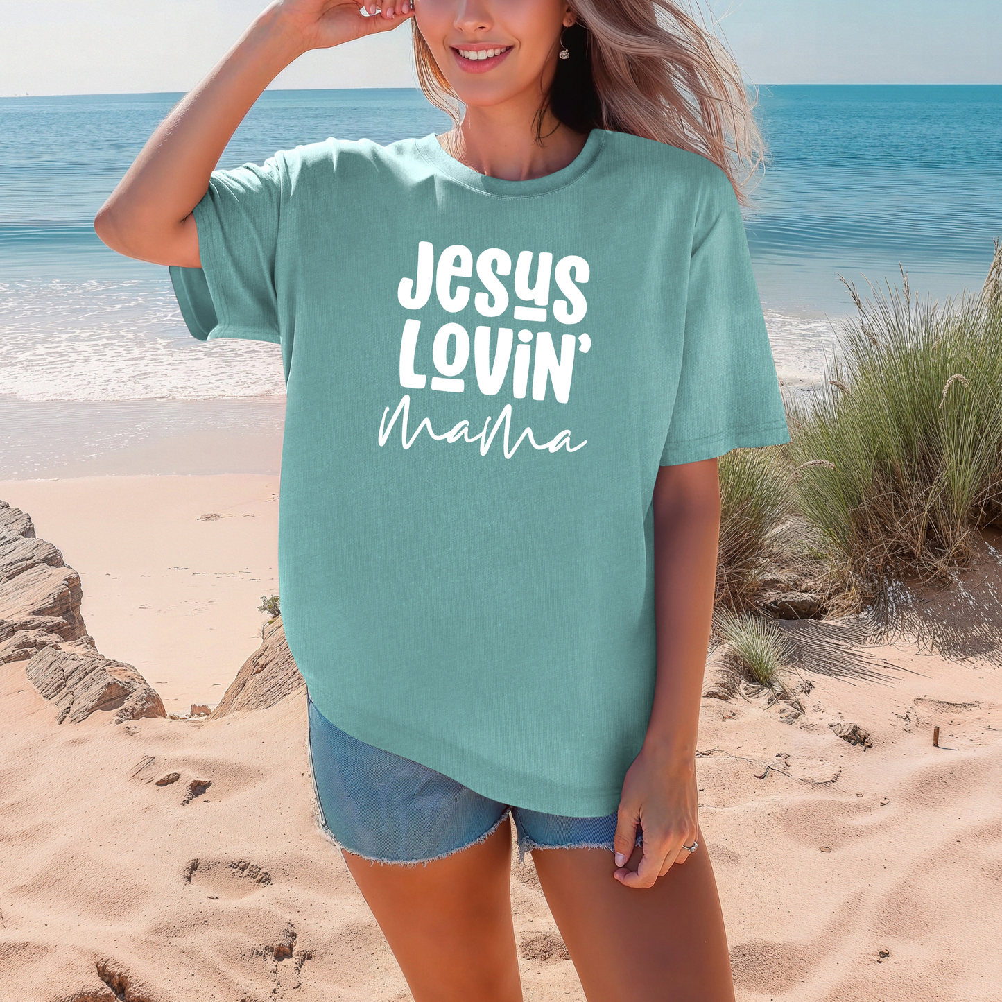 Jesus Loving Mama Tee (Multiple Colors)