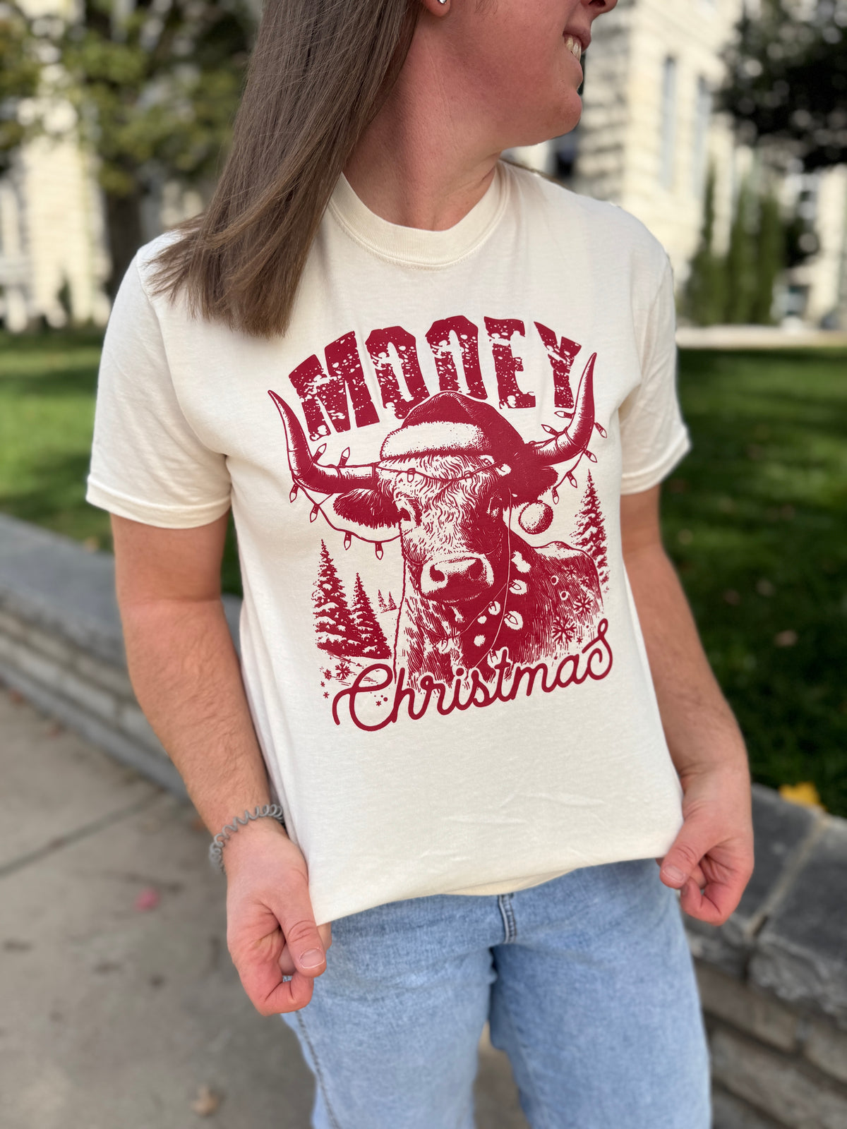 Mooey Christmas Tee - Christmas Graphic Tee