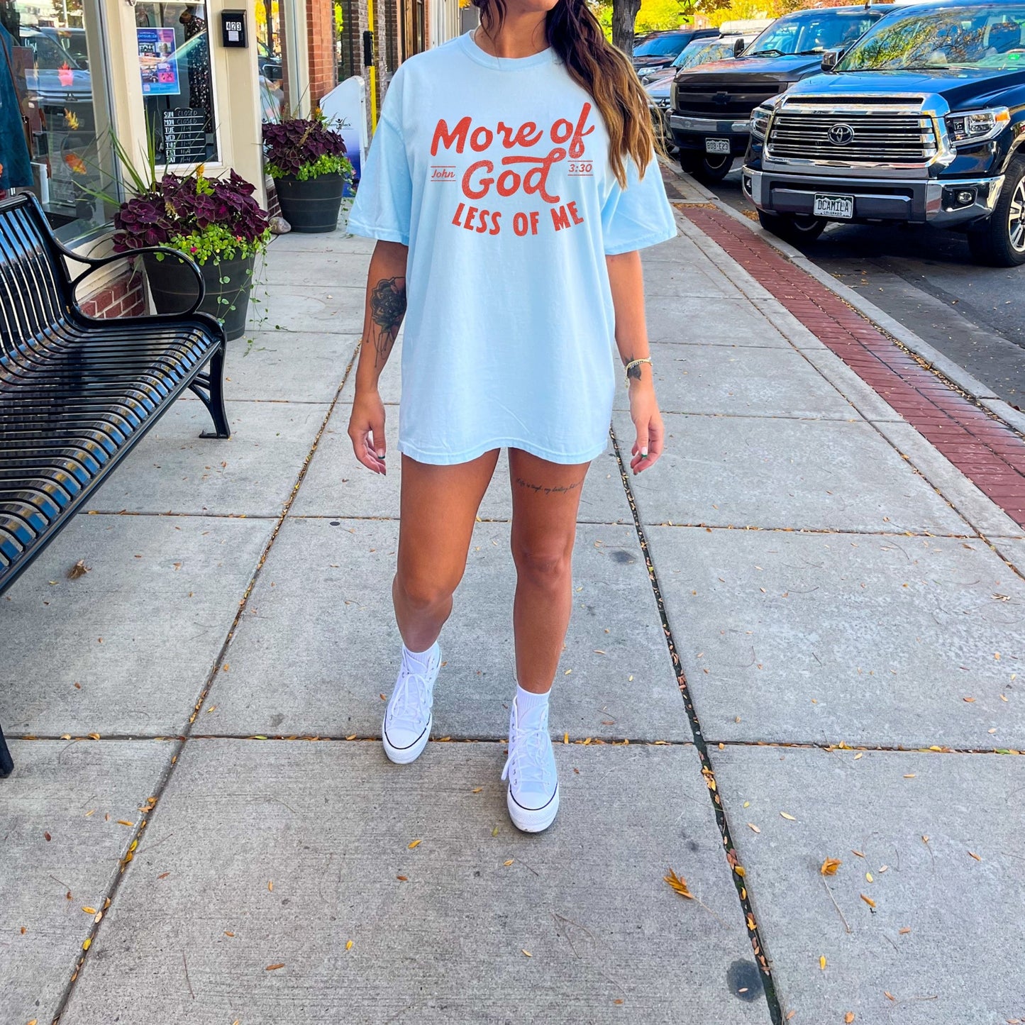 More of God Less of Me Tee (Multiple Colors)