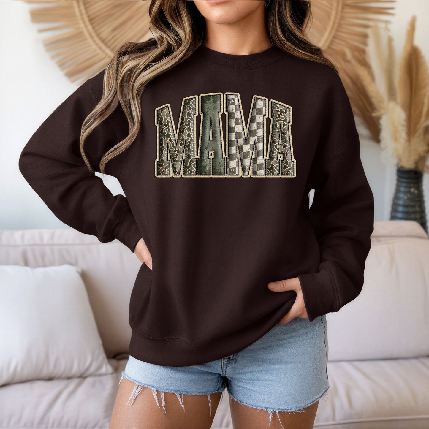 Mama Vintage Camo Sweatshirt