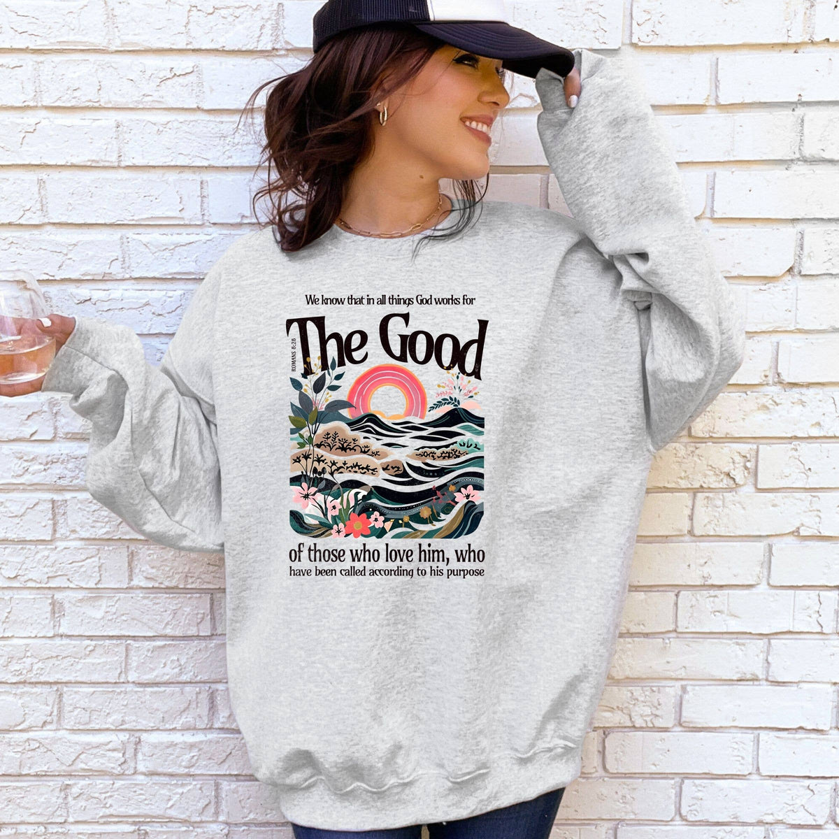 God Works it Out For The Good Fall Graphic Sweatshirt