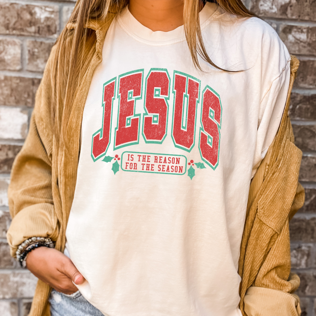 Jesus Is The Reason Christmas LONG Sleeve Tee - Graphic Tee