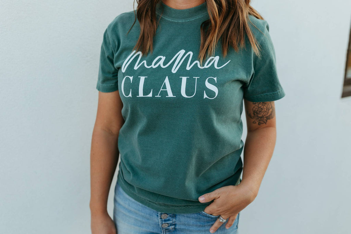 Mama Claus Christmas Graphic Tee - Christmas Holiday