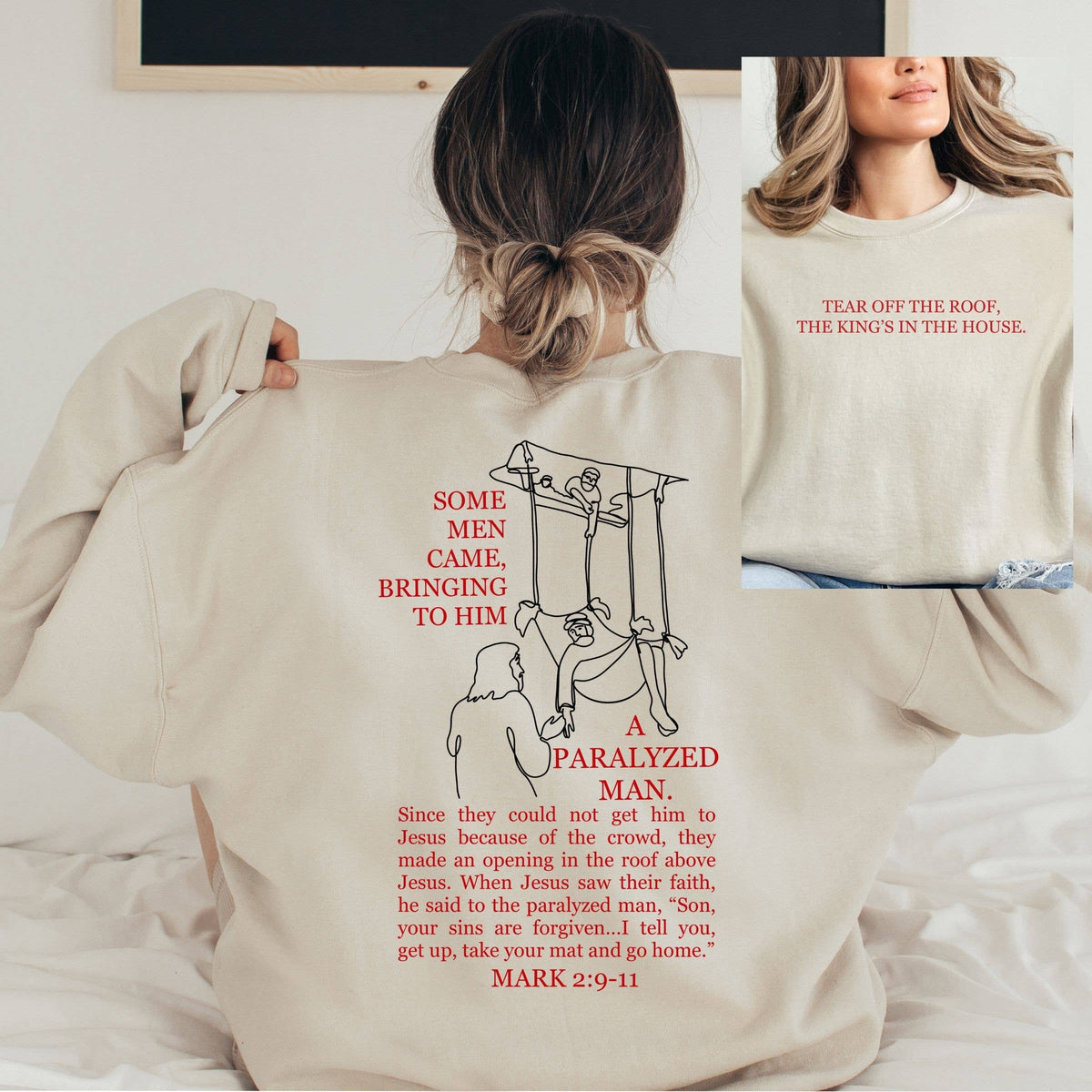 Tear Down the Roof Christian Jesus Fall Graphic Sweatshirt
