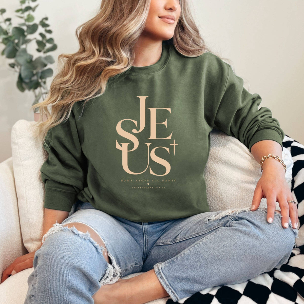 Jesus King of All Christmas Graphic Sweatshirt