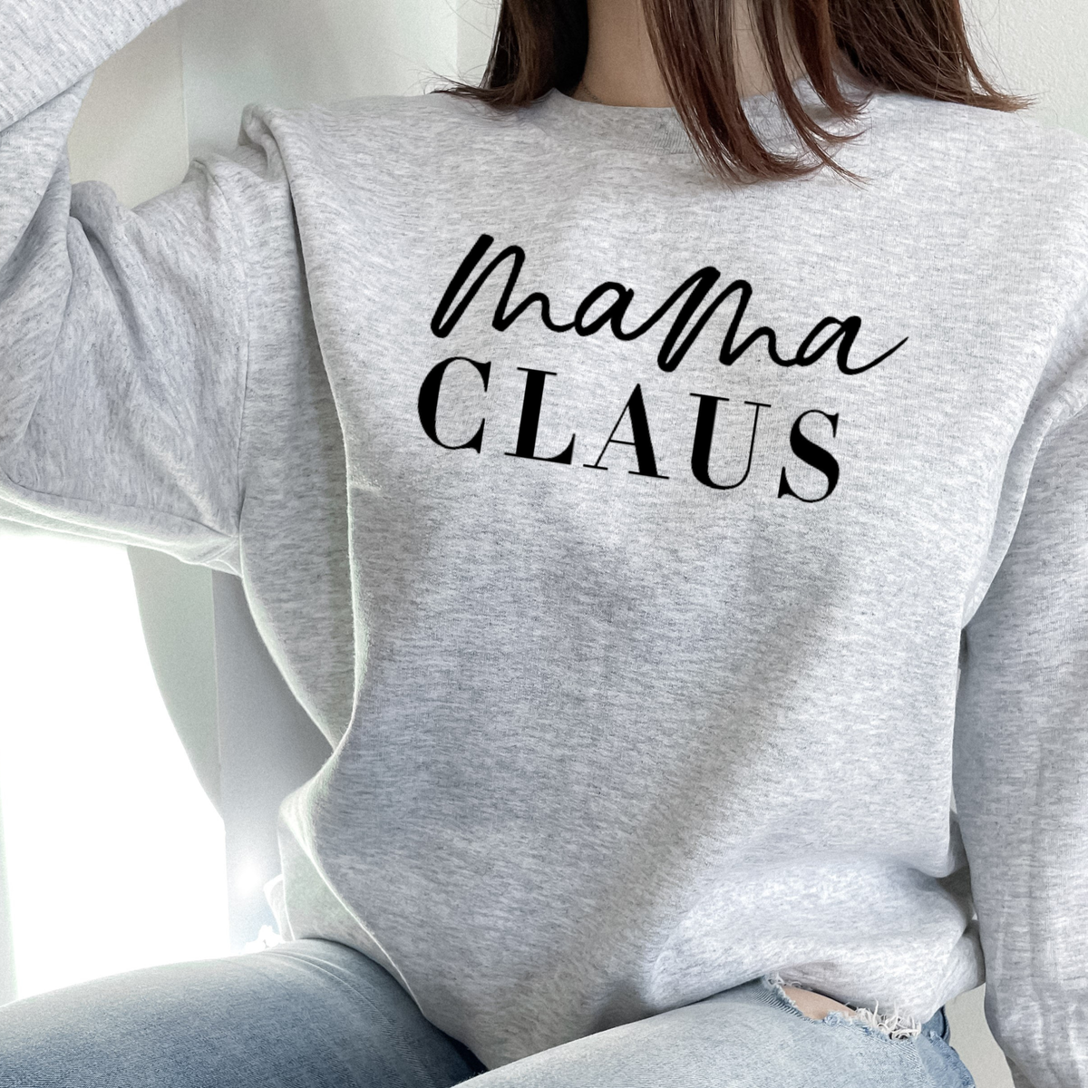 Mama Claus Christmas Graphic Sweatshirt - Christmas Holiday