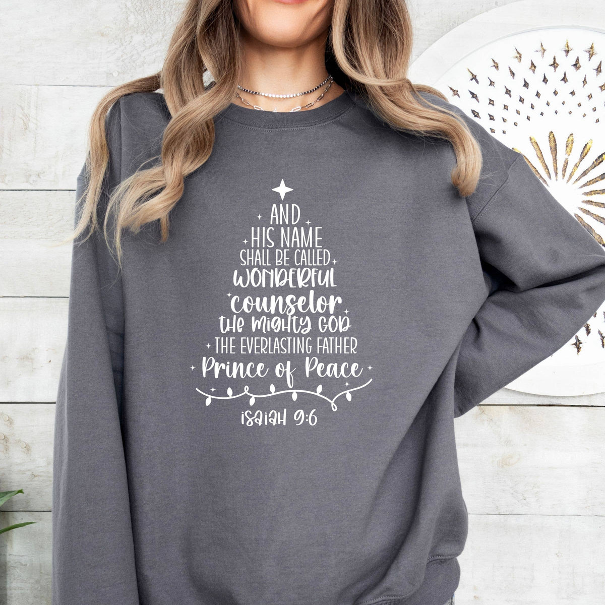 Jesus Is The Reason Christmas Tree Graphic Sweatshirt
