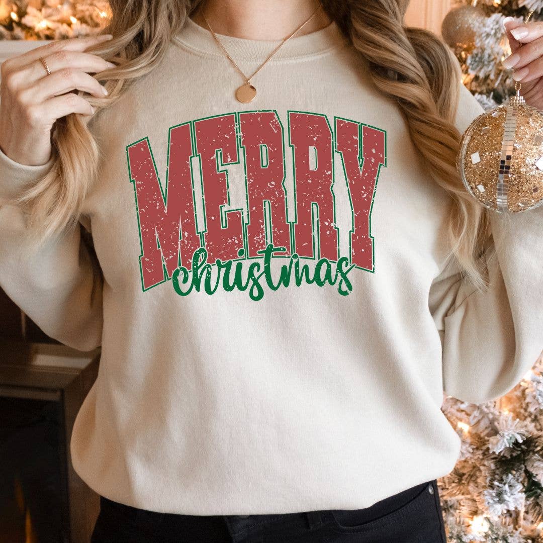 Merry Christmas Sweatshirt - Christmas Graphic Sweatshirt