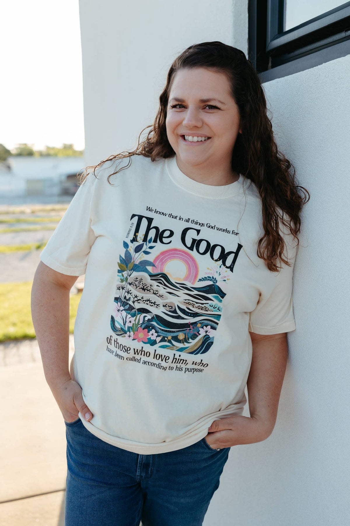 God Works for the Good Western Floral Fall Graphic Tee