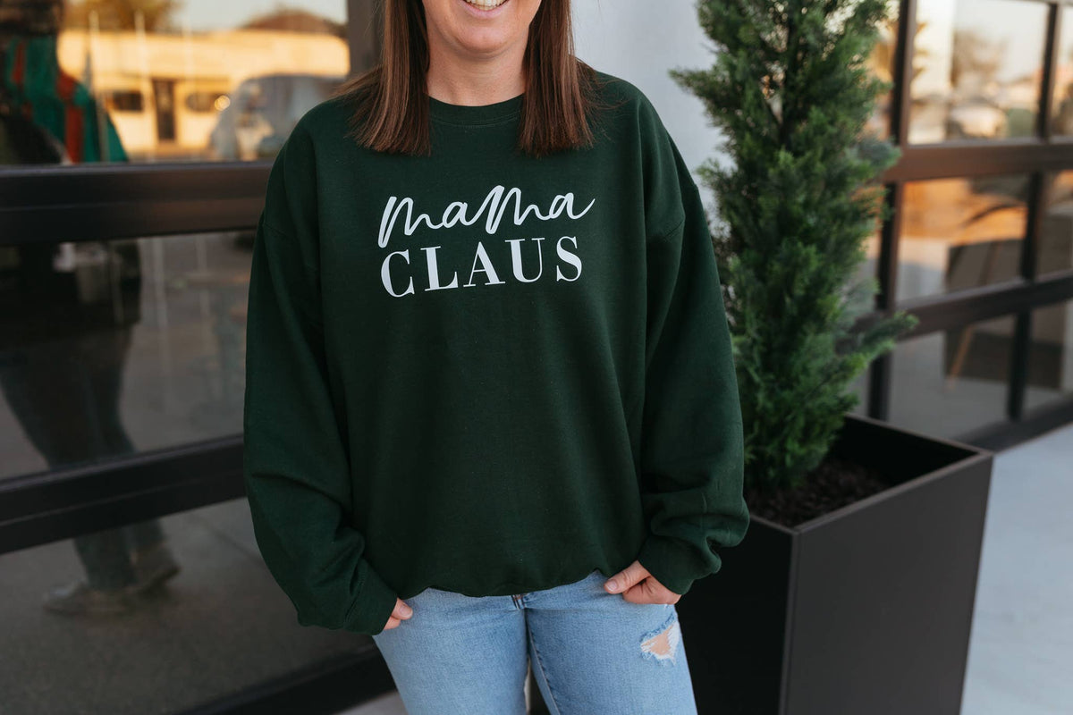 Mama Claus Christmas Graphic Sweatshirt - Christmas Holiday