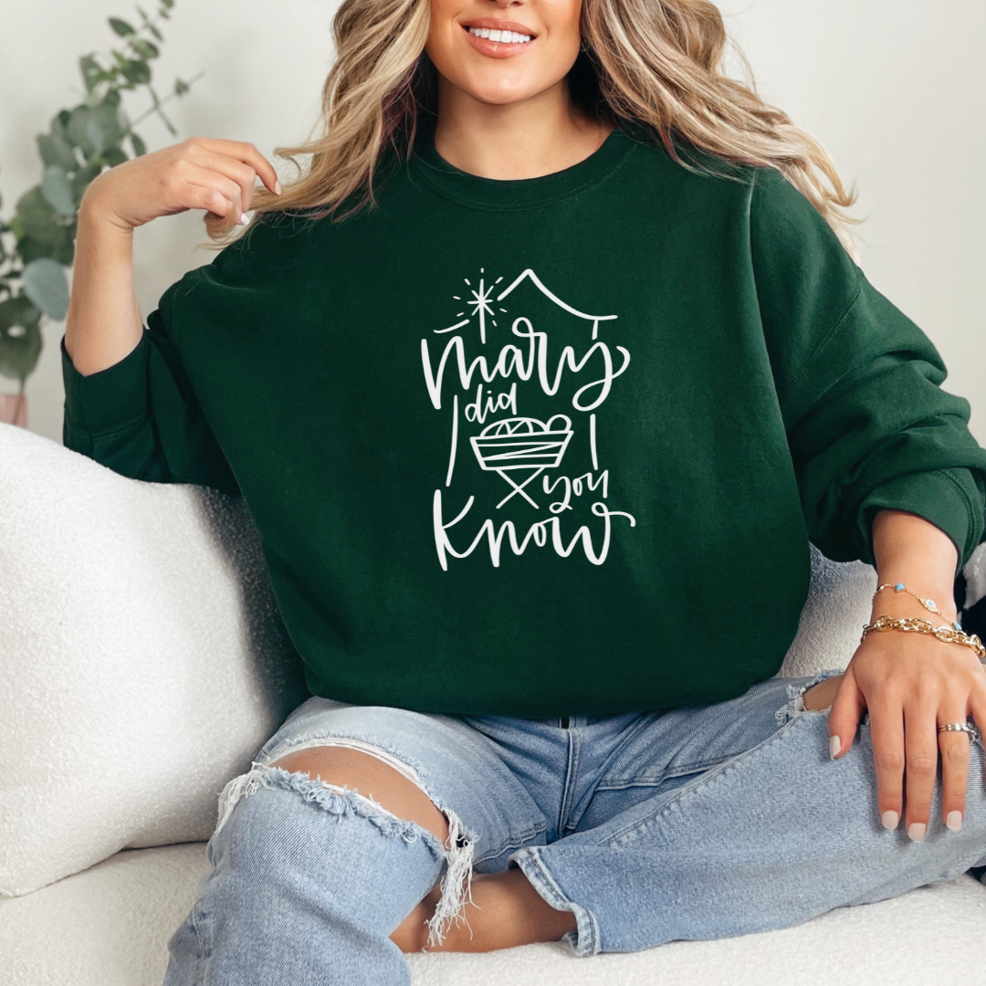 Mary Did You Know Christmas Graphic Sweatshirt