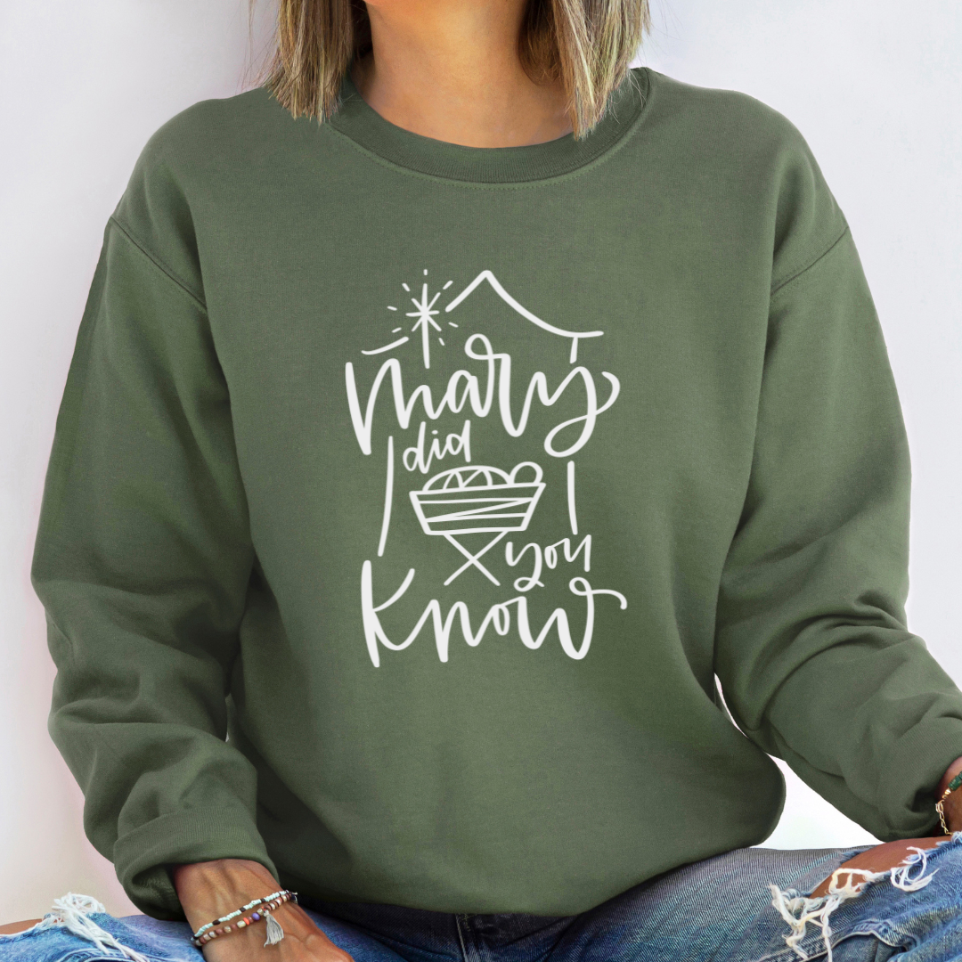 Mary Did You Know Christmas Graphic Sweatshirt