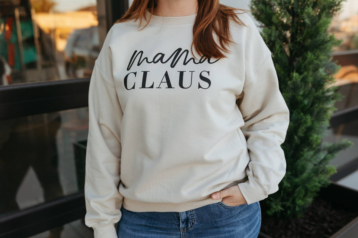 Mama Claus Christmas Graphic Sweatshirt - Christmas Holiday