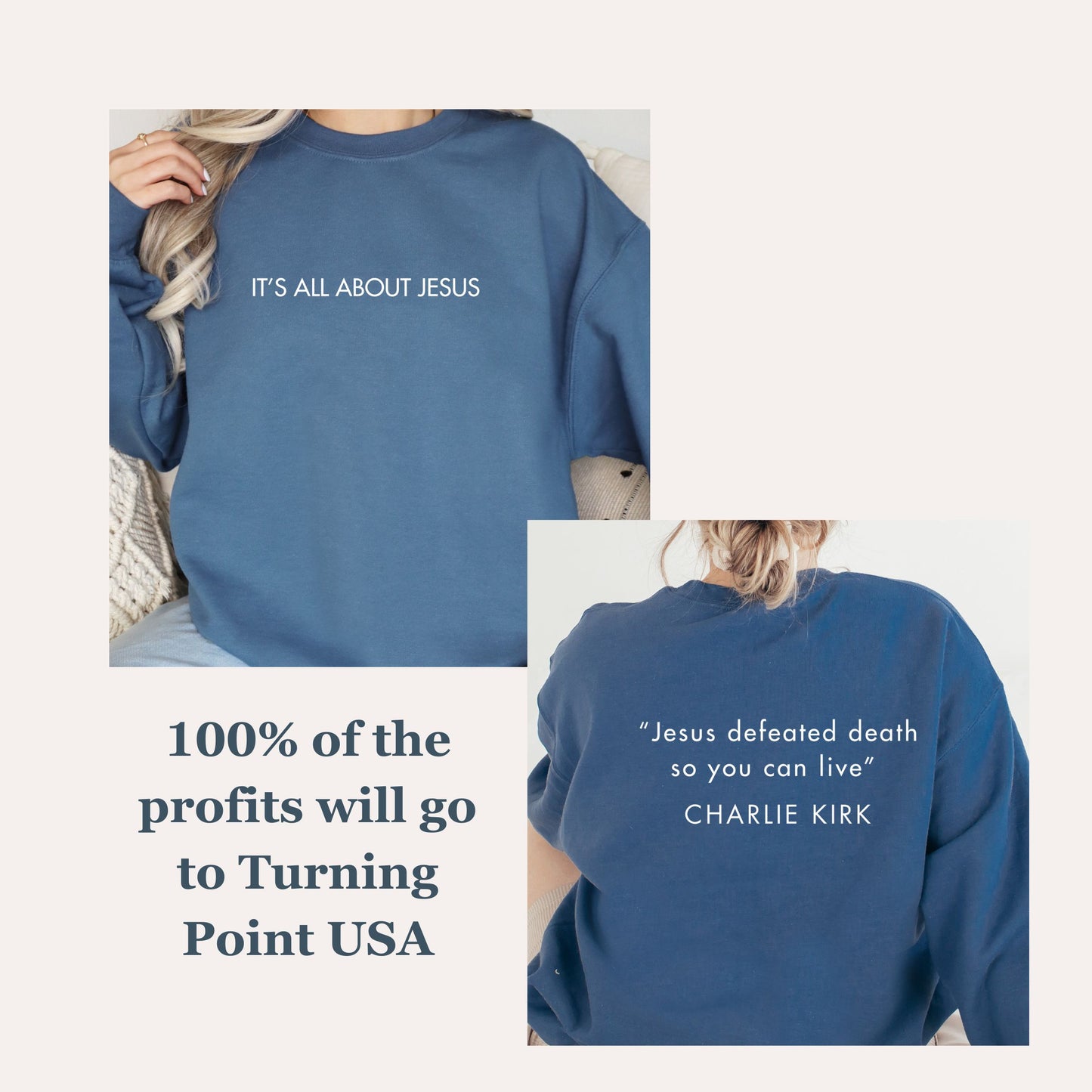 It's All About Jesus Sweatshirt (Multiple Colors)