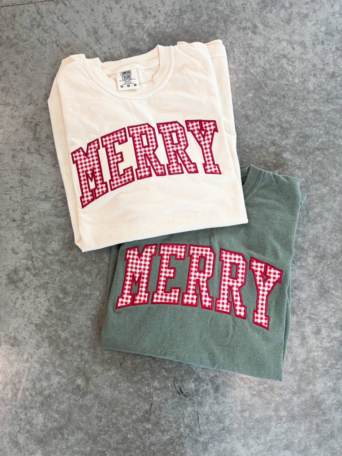 Merry Embroidered Patch Tee - Christian Faith Graphic Tee