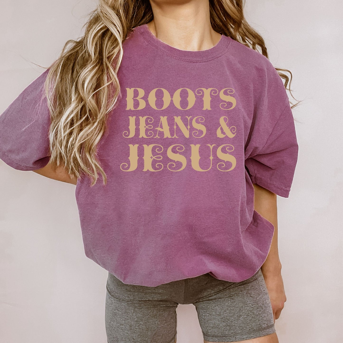 Boots, Jeans and Jesus Tee (Multiple Colors)