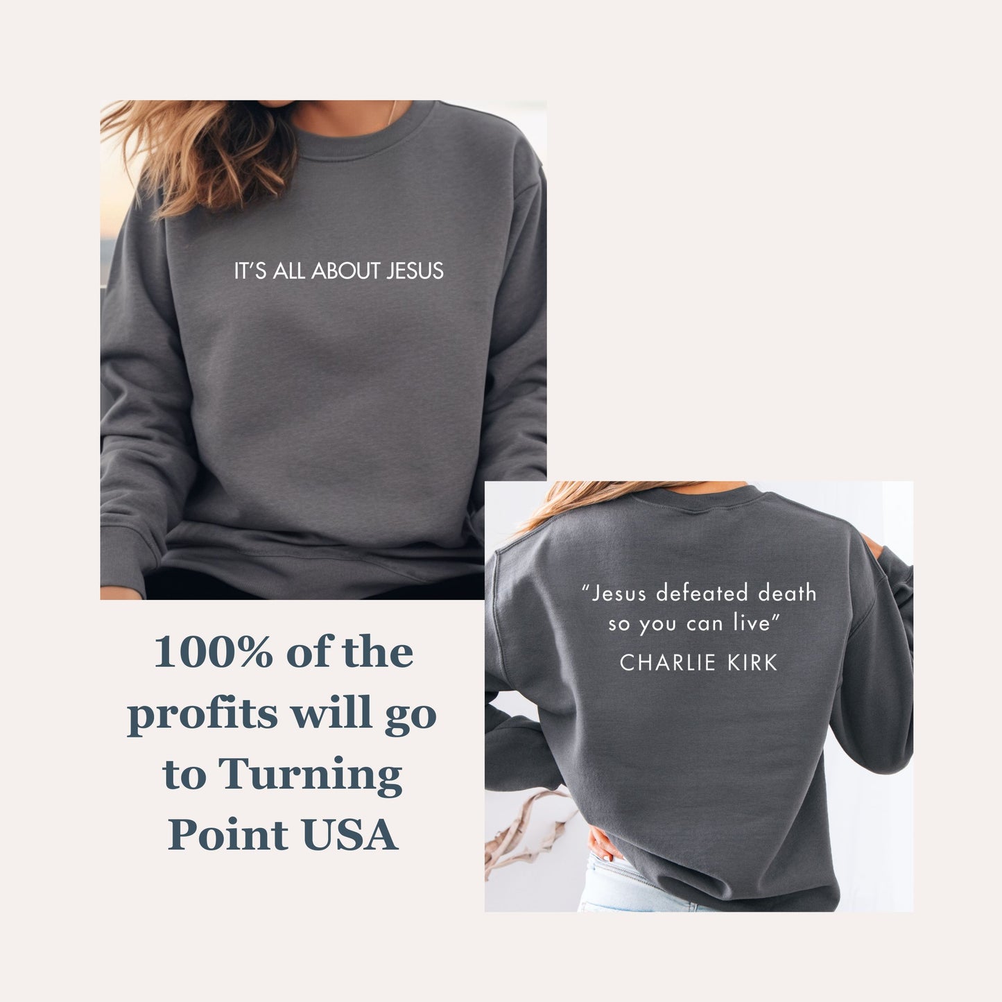 It's All About Jesus Sweatshirt (Multiple Colors)