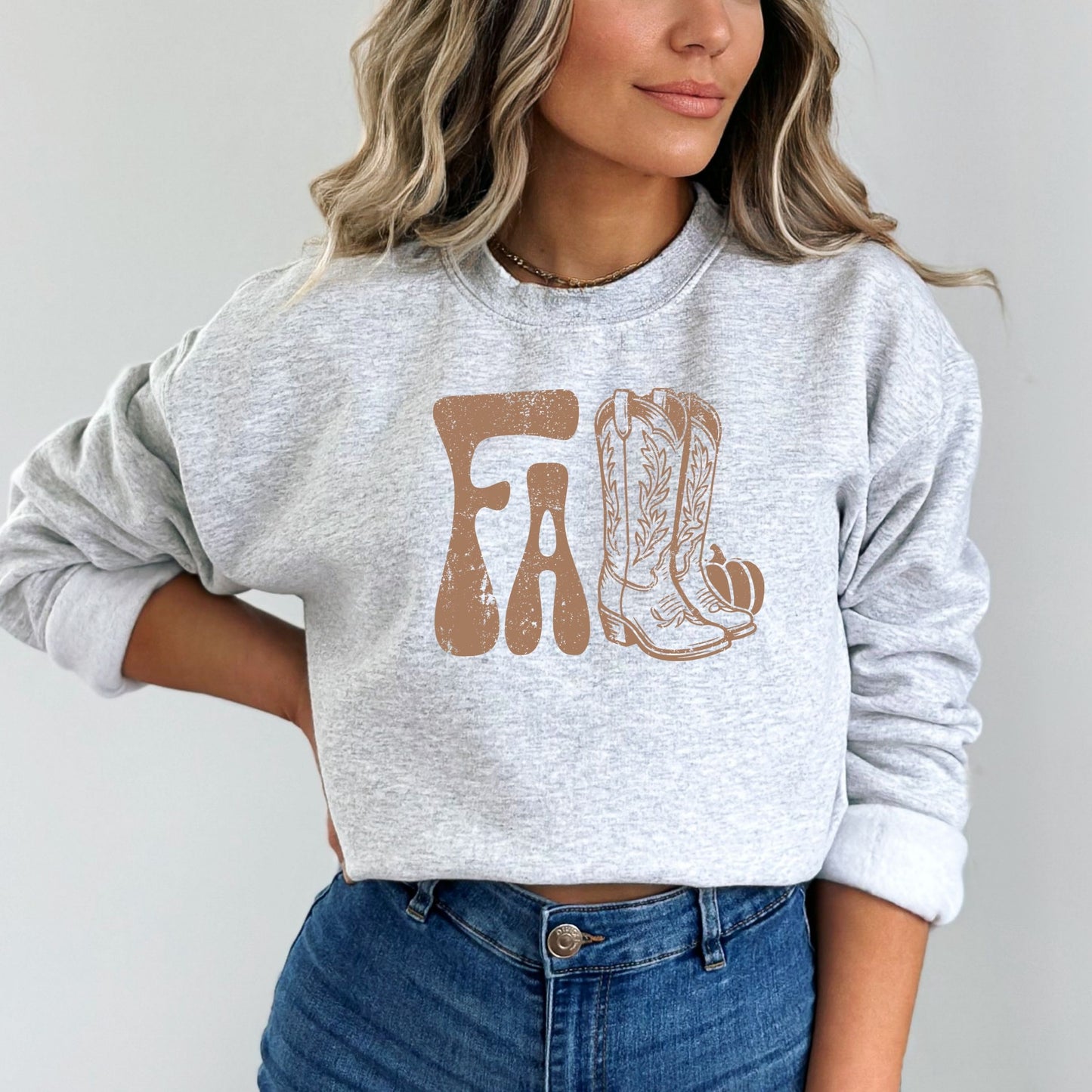 Fall With Cowboy Boots Sweatshirt (Multiple Colors)