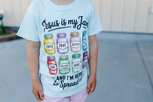 Jesus Is My Jam (Youth) -  Chambray Tee