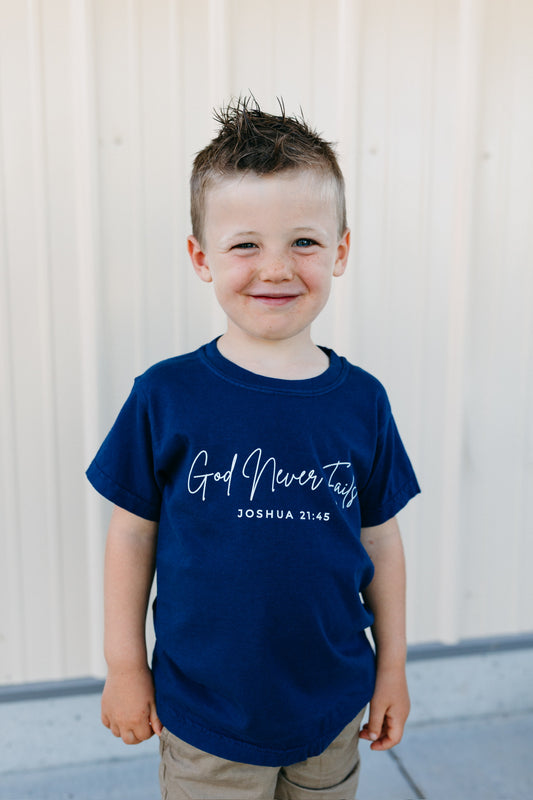 God Never Fails (Youth) -  Black Tee