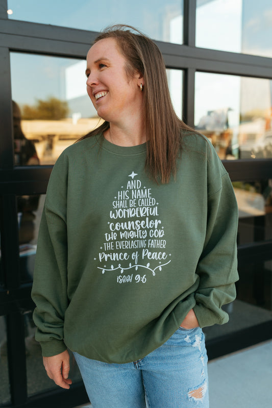Isaiah Christmas Tree Sweatshirt (Multiple Colors)