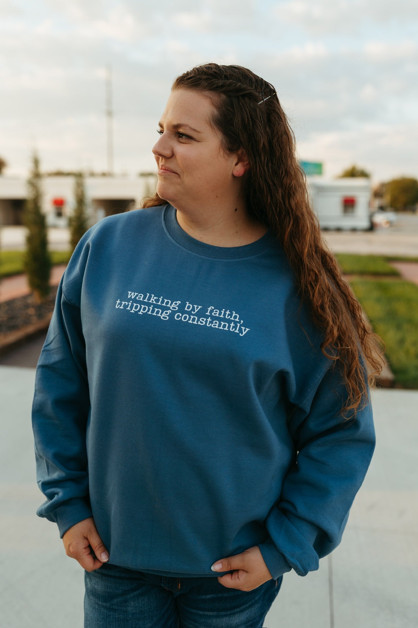 Walking By Faith Sweatshirt (Multiple Colors)