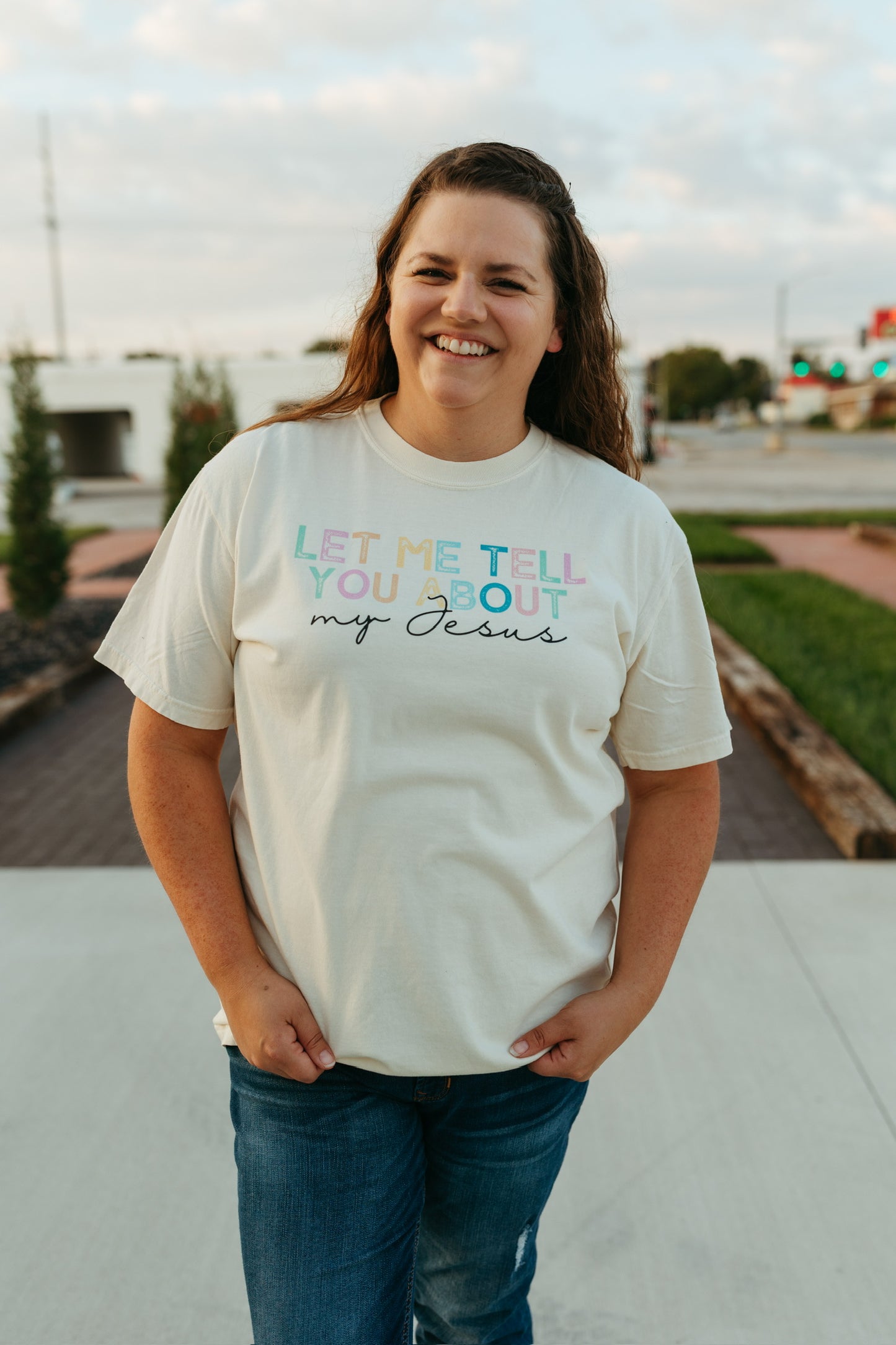Let Me Tell You About My Jesus Tee (Multiple Colors)