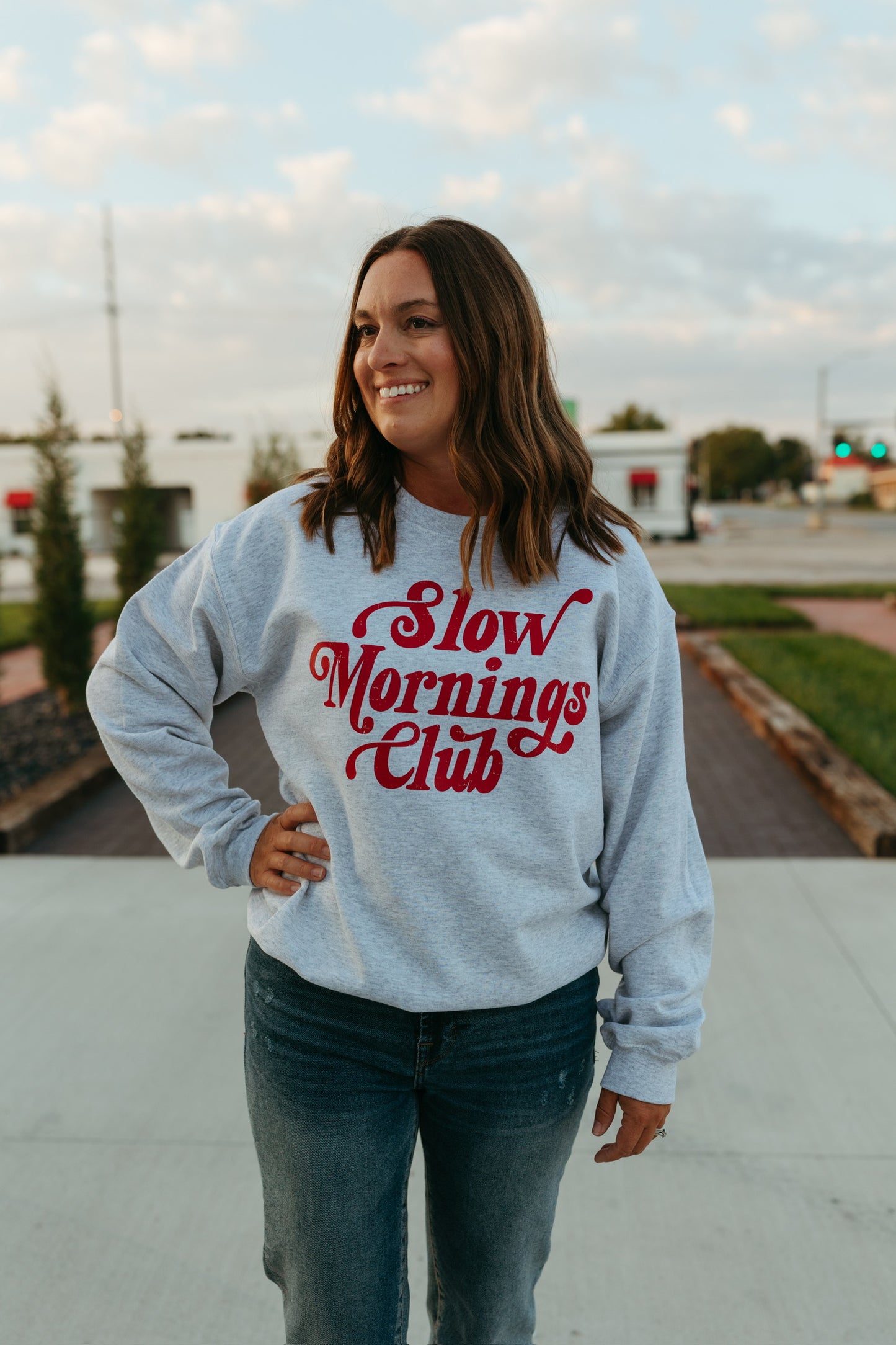 Slow Mornings Club Sweatshirt (Multiple Colors)