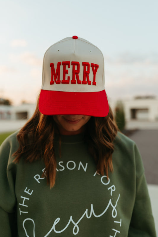 Merry Christmas Embroidered Hat