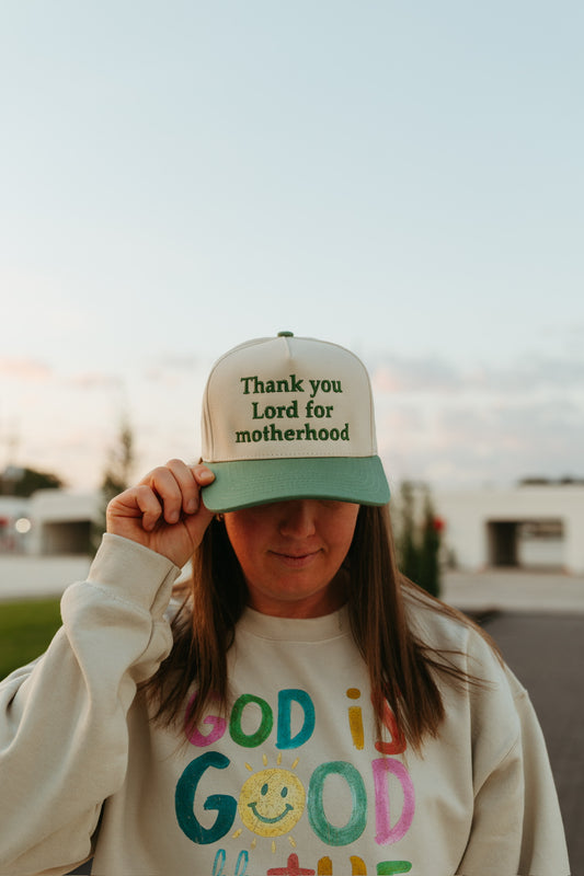 Thank You Lord For Motherhood Embroidered Hat