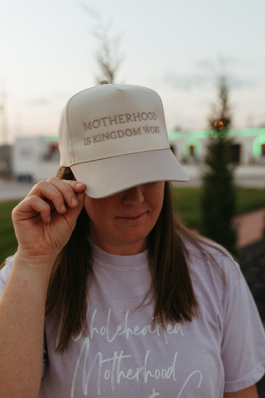 Motherhood is Kingdom Work Embroidered Hat