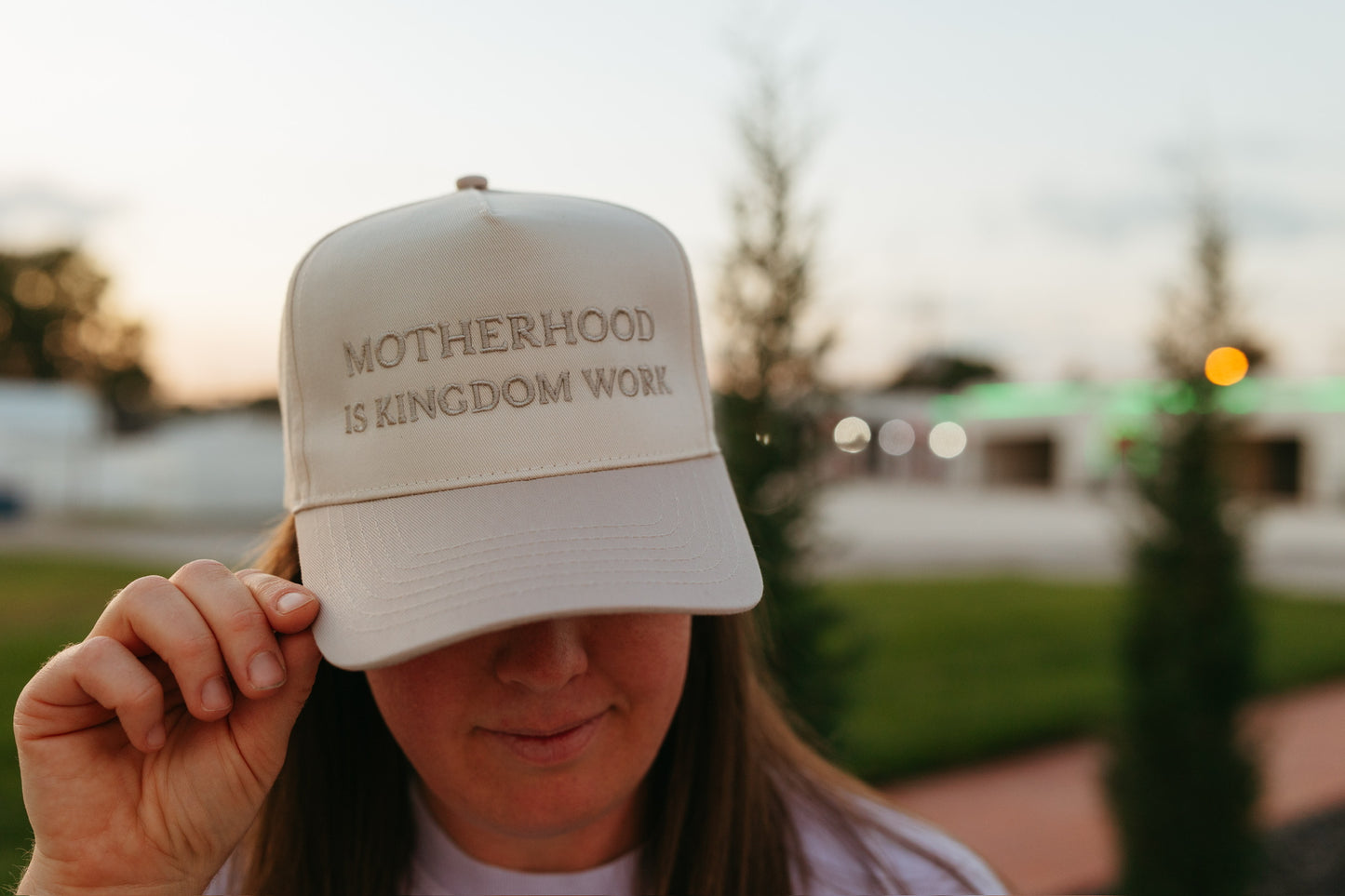 Motherhood is Kingdom Work Embroidered Hat