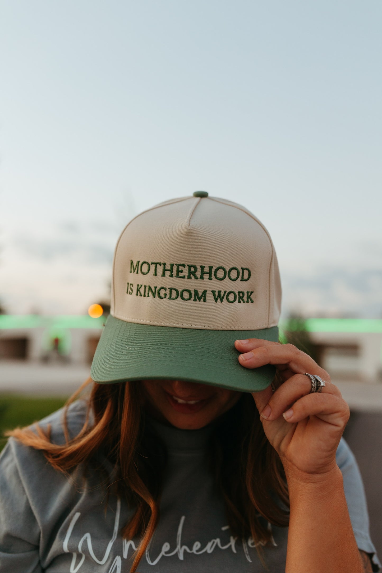Motherhood is Kingdom Work Embroidered Hat
