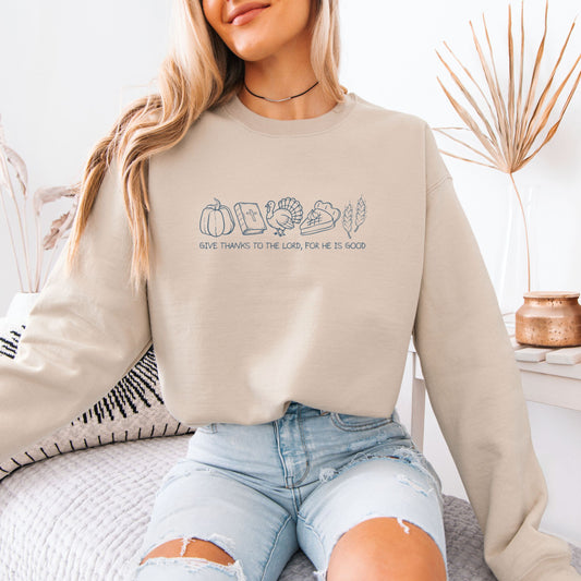 Give Thanks With Pictures Sweatshirt (Multiple Colors)