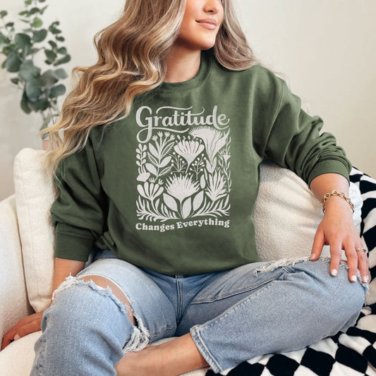 Gratitude Changes Things Sweatshirt (Multiple Colors)