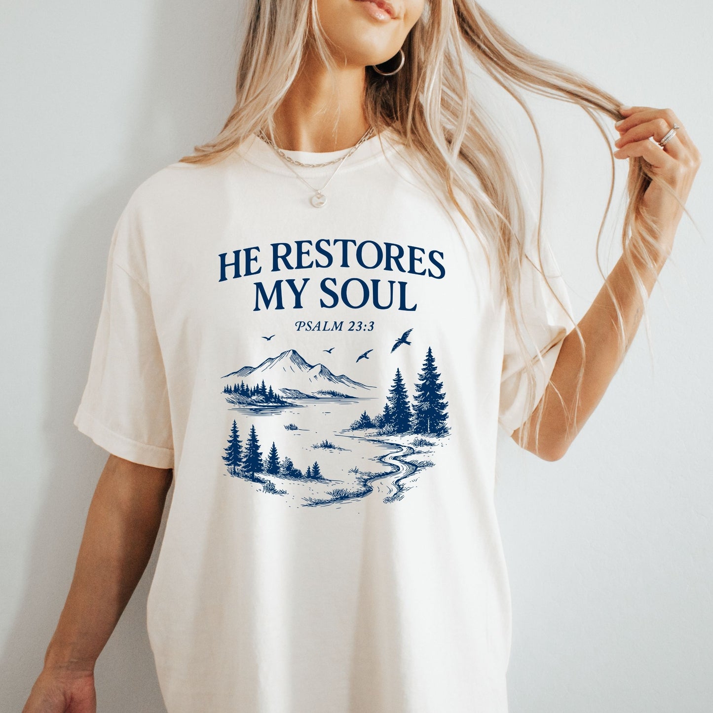 He Restores My Soul Tee (Multiple Colors)