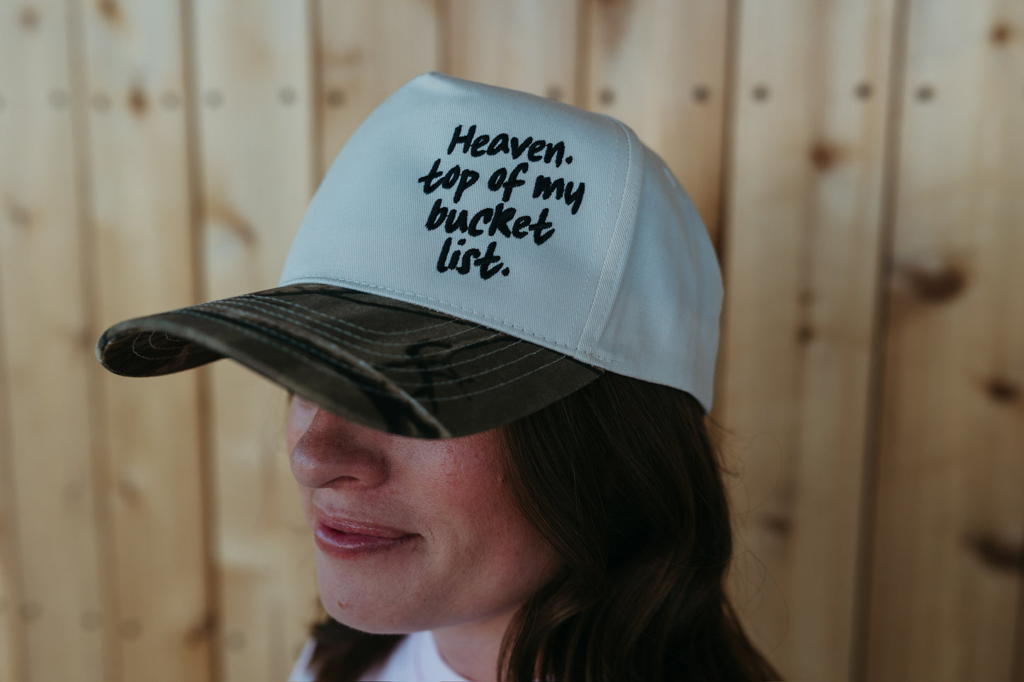Heaven Top of My Bucket List Embroidered Hat