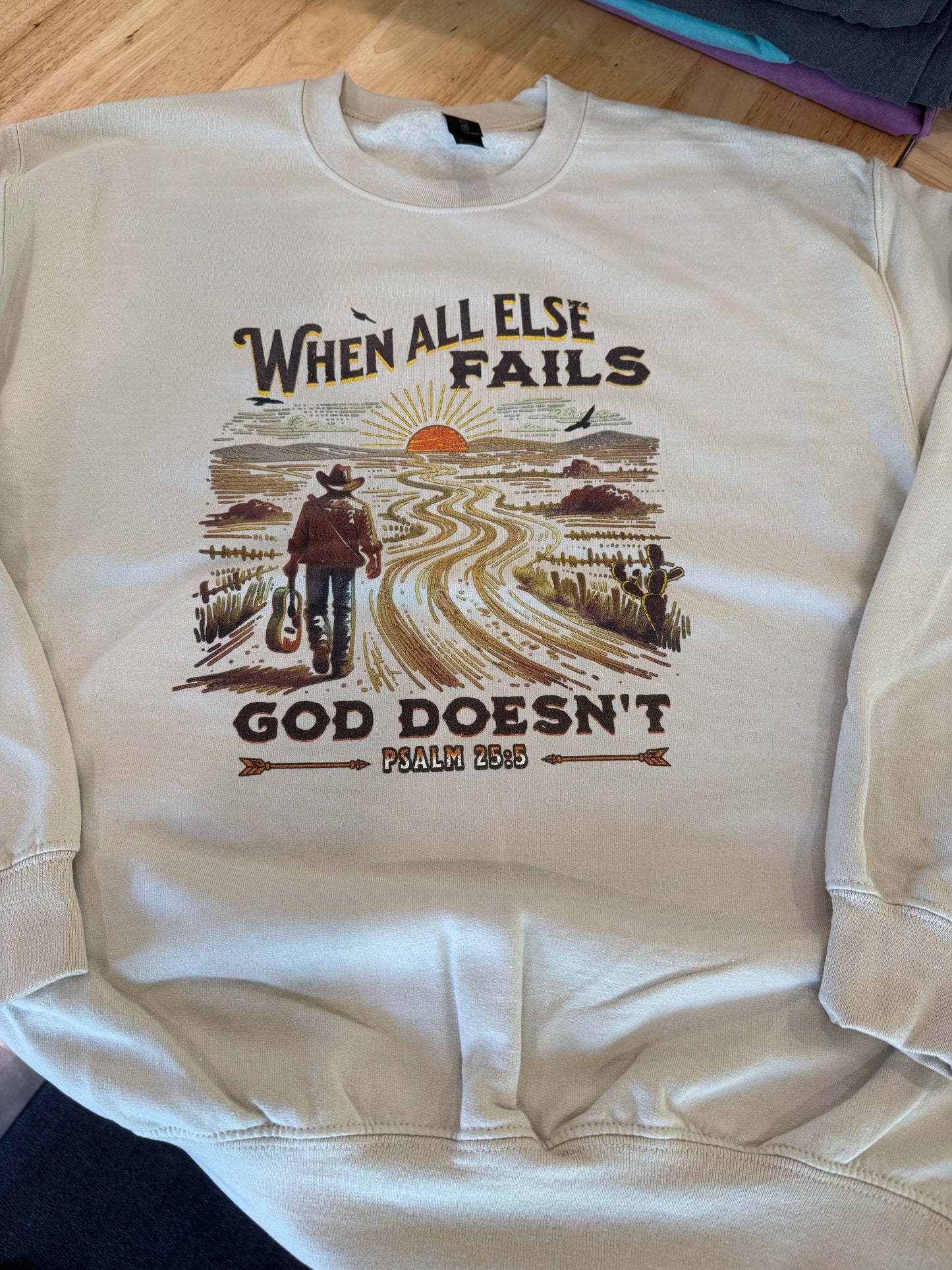 When All Else Fails Western Floral Fall Graphic Sweatshirt