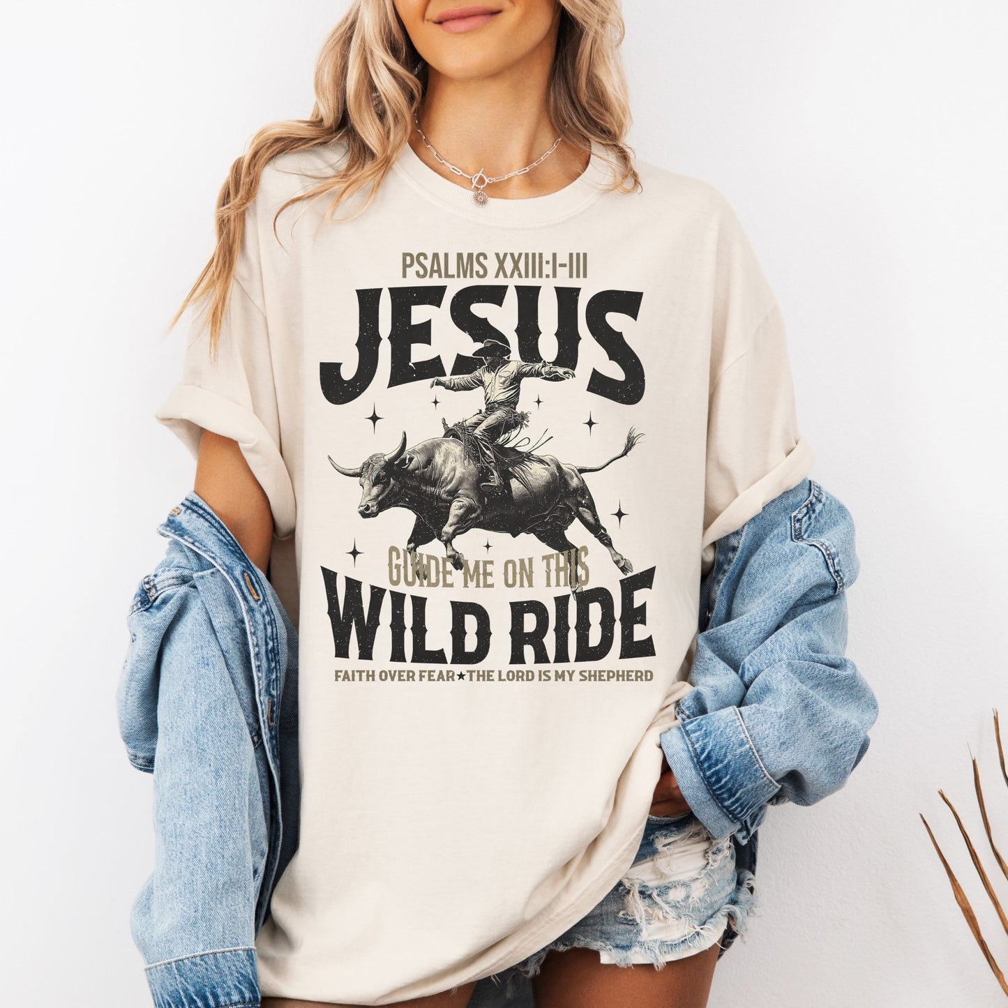 Jesus Guide Me On This Wild Ride Tee (Multiple Colors)