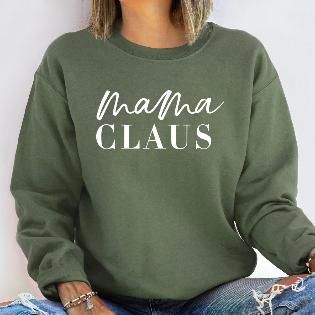 Mama Claus Christmas Sweatshirt (Multiple Color Options)