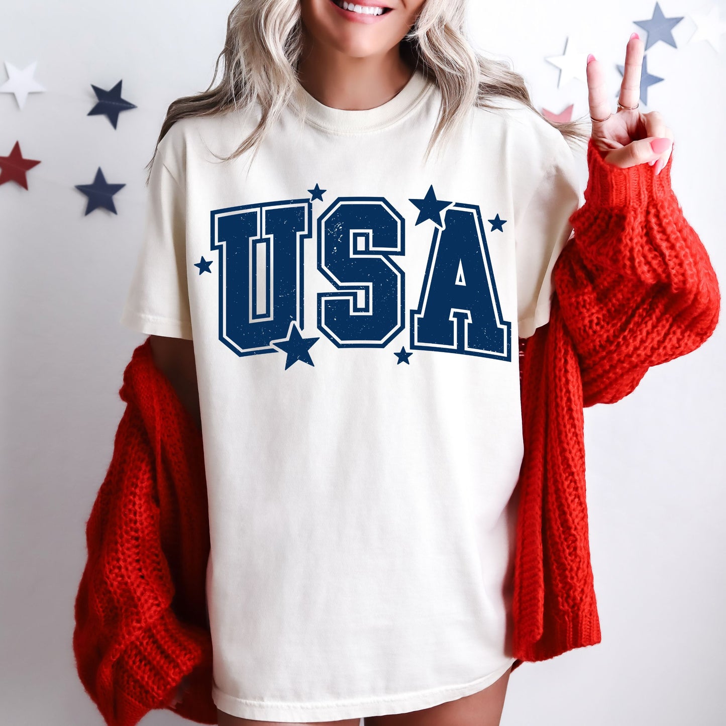 USA Navy Print Tee