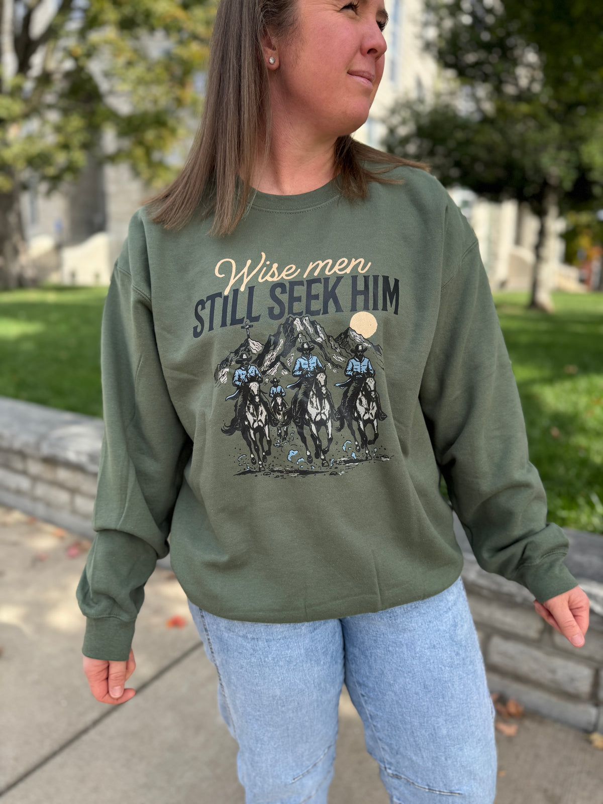 Wisemen Still Seek Him Christmas Graphic Sweatshirt
